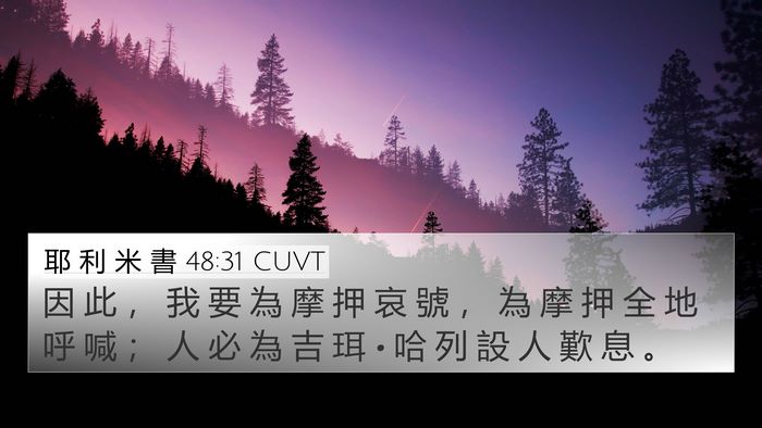 耶 利 米 書 48:31 CUVT Bible Verse Image