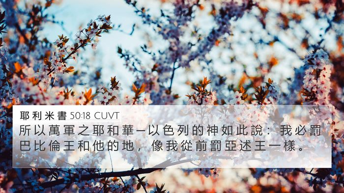 耶 利 米 書 50:18 CUVT Bible Verse Image