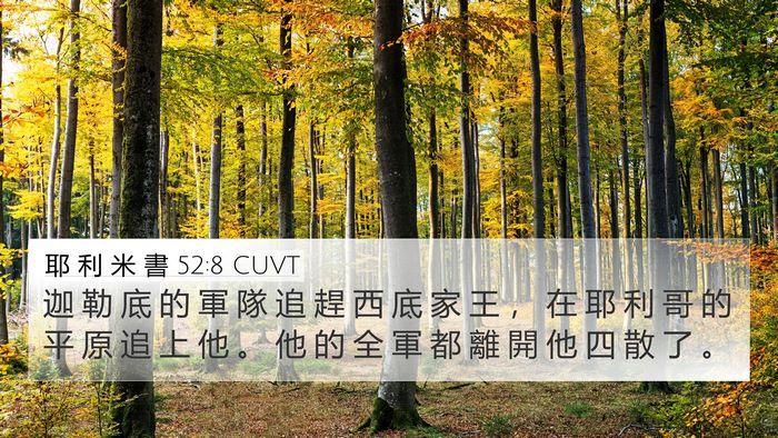 耶 利 米 書 52:8 CUVT Bible Verse Image