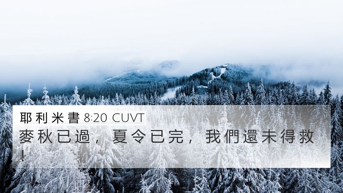 耶 利 米 書 8:20 CUVT Bible Verse Image