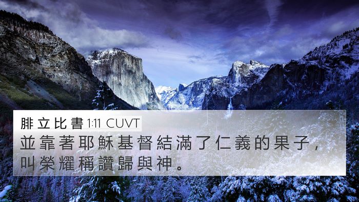 腓 立 比 書 1:11 CUVT Bible Verse Image