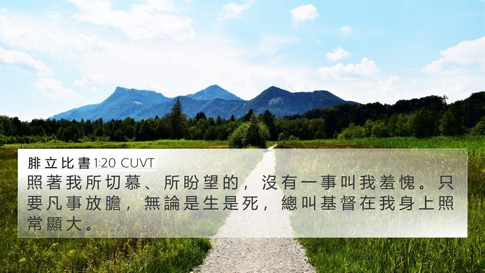 腓 立 比 書 1:20 CUVT Bible Verse Image