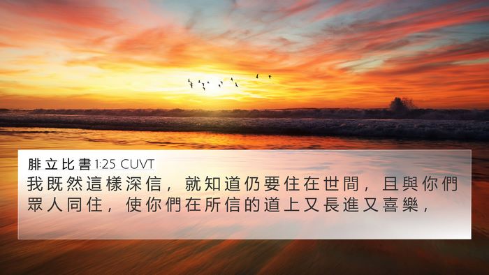 腓 立 比 書 1:25 CUVT Bible Verse Image
