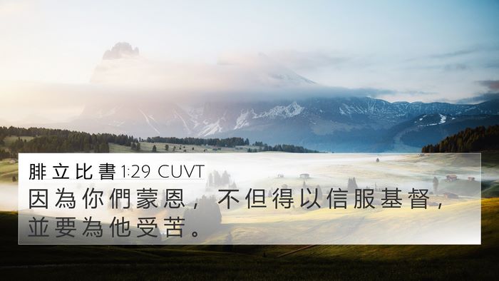 腓 立 比 書 1:29 CUVT Bible Verse Image