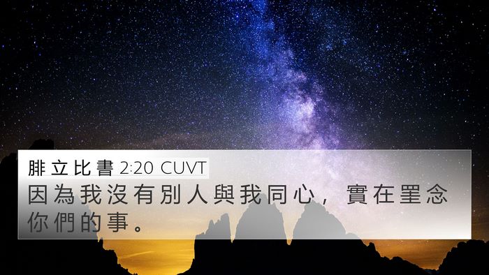 腓 立 比 書 2:20 CUVT Bible Verse Image