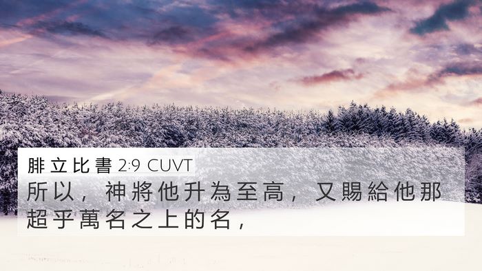 腓 立 比 書 2:9 CUVT Bible Verse Image