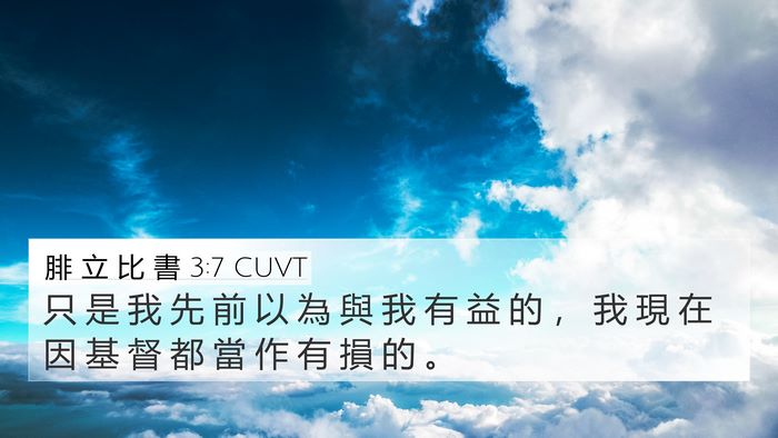 腓 立 比 書 3:7 CUVT Bible Verse Image