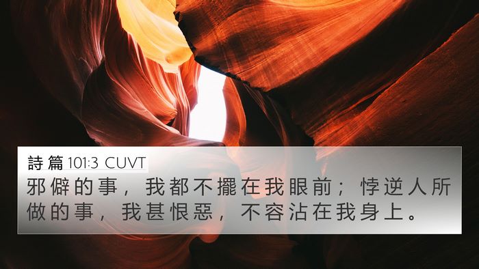 詩 篇 101:3 CUVT Bible Verse Image