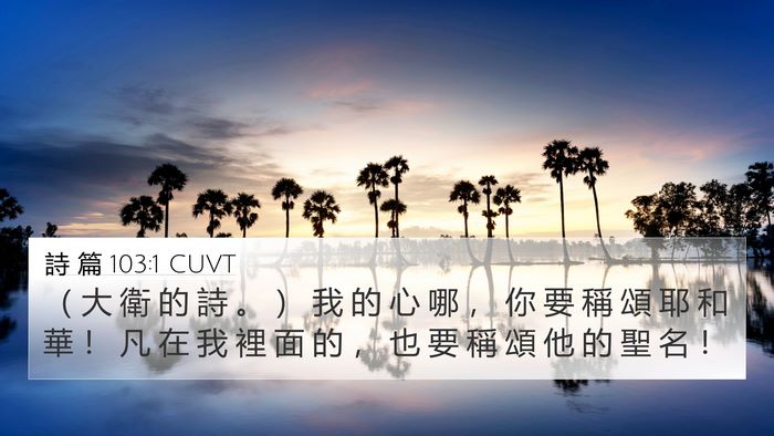 詩 篇 103:1 CUVT Bible Verse Image