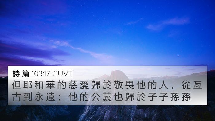 詩 篇 103:17 CUVT Bible Verse Image