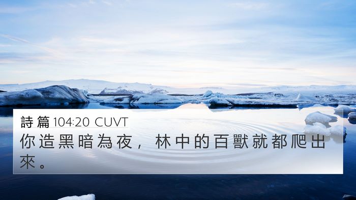 詩 篇 104:20 CUVT Bible Verse Image