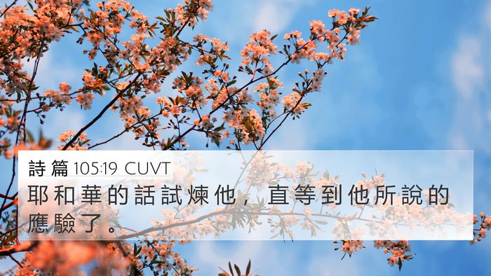 詩 篇 105:19 CUVT Bible Verse Image