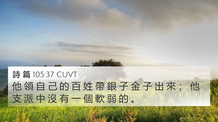 詩 篇 105:37 CUVT Bible Verse Image