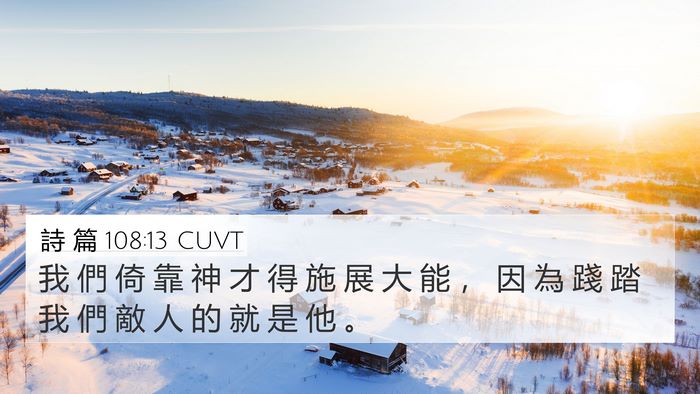 詩 篇 108:13 CUVT Bible Verse Image