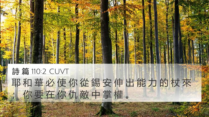 詩 篇 110:2 CUVT Bible Verse Image
