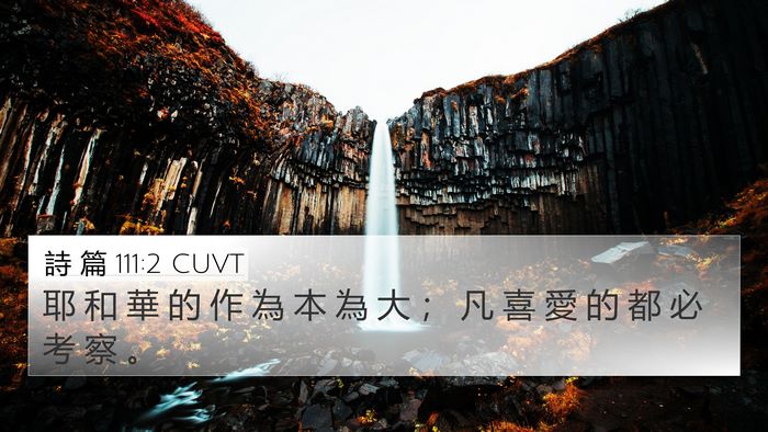 詩 篇 111:2 CUVT Bible Verse Image