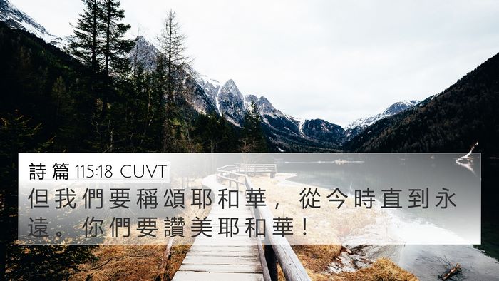 詩 篇 115:18 CUVT Bible Verse Image