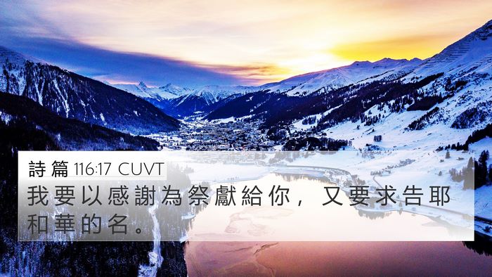 詩 篇 116:17 CUVT Bible Verse Image