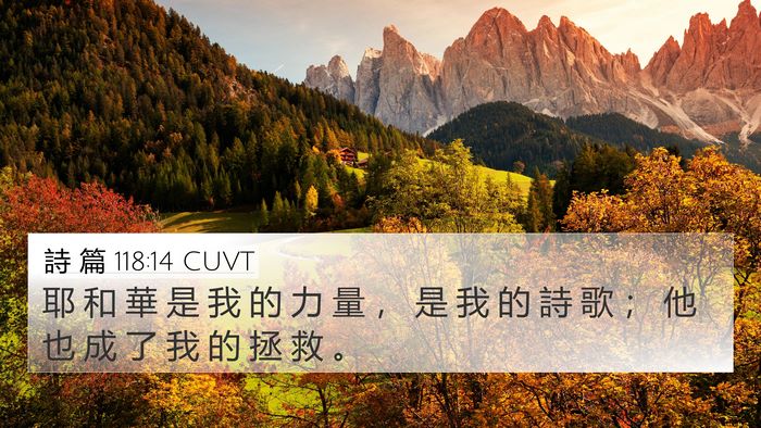 詩 篇 118:14 CUVT Bible Verse Image