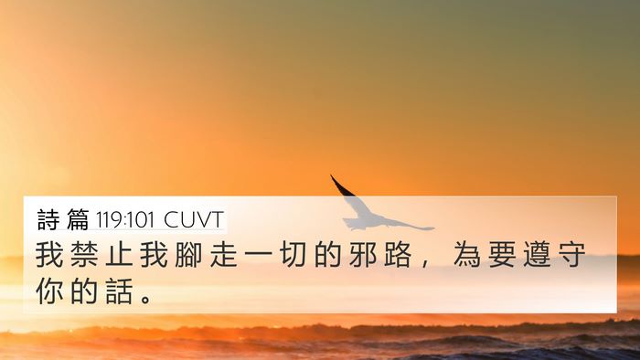 詩 篇 119:101 CUVT Bible Verse Image