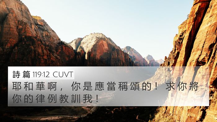 詩 篇 119:12 CUVT Bible Verse Image