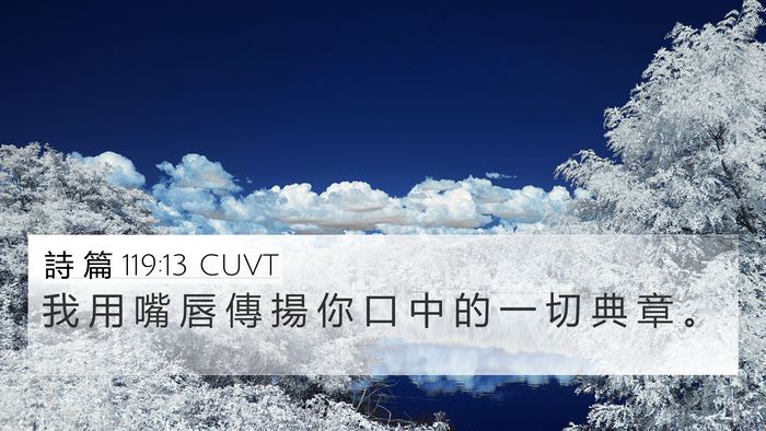 詩 篇 119:13 CUVT Bible Verse Image