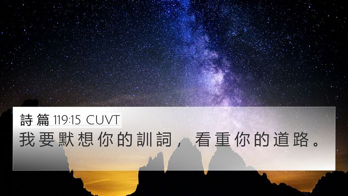 詩 篇 119:15 CUVT Bible Verse Image
