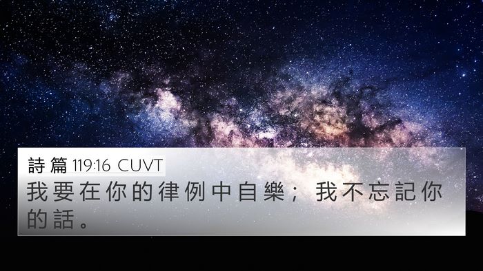 詩 篇 119:16 CUVT Bible Verse Image