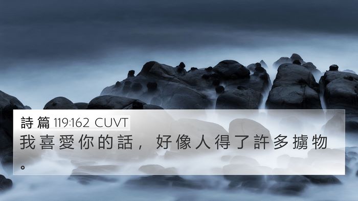 詩 篇 119:162 CUVT Bible Verse Image