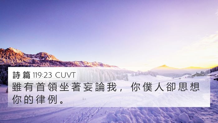 詩 篇 119:23 CUVT Bible Verse Image