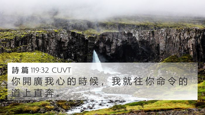 詩 篇 119:32 CUVT Bible Verse Image