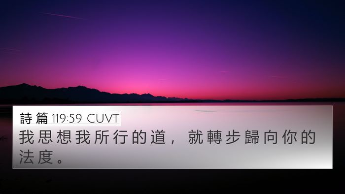 詩 篇 119:59 CUVT Bible Verse Image
