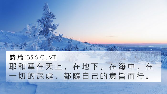 詩 篇 135:6 CUVT Bible Verse Image