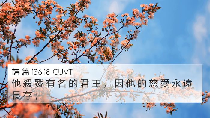 詩 篇 136:18 CUVT Bible Verse Image