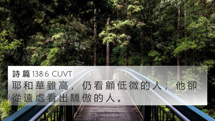 詩 篇 138:6 CUVT Bible Verse Image