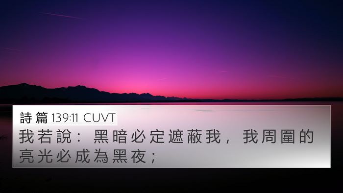 詩 篇 139:11 CUVT Bible Verse Image