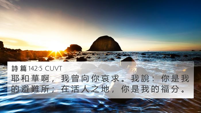 詩 篇 142:5 CUVT Bible Verse Image