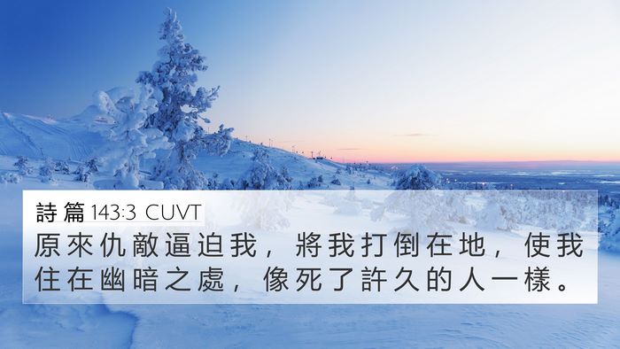 詩 篇 143:3 CUVT Bible Verse Image