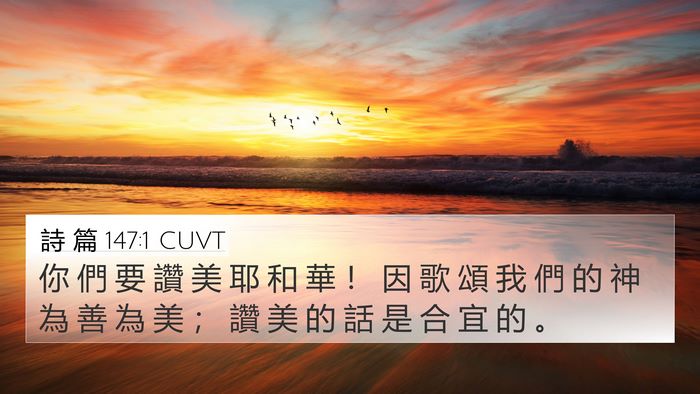 詩 篇 147:1 CUVT Bible Verse Image