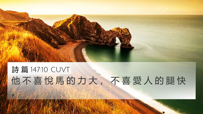 詩 篇 147:10 CUVT Bible Verse Image