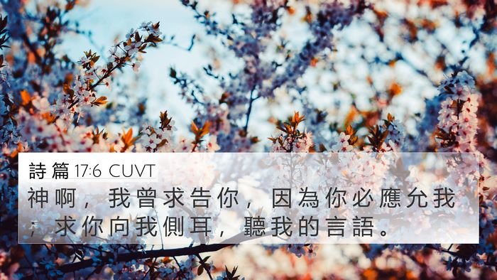 詩 篇 17:6 CUVT Bible Verse Image