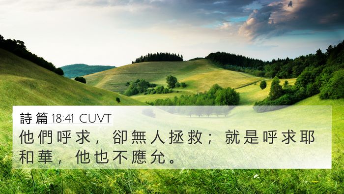 詩 篇 18:41 CUVT Bible Verse Image