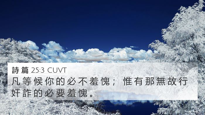 詩 篇 25:3 CUVT Bible Verse Image