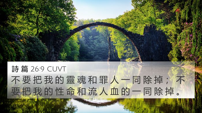 詩 篇 26:9 CUVT Bible Verse Image