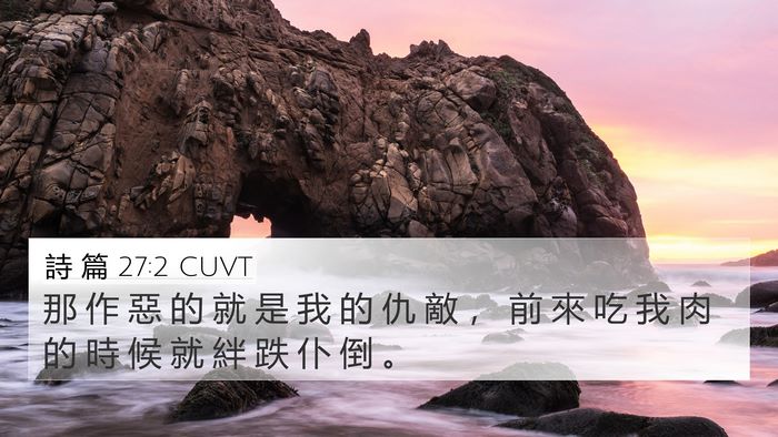 詩 篇 27:2 CUVT Bible Verse Image