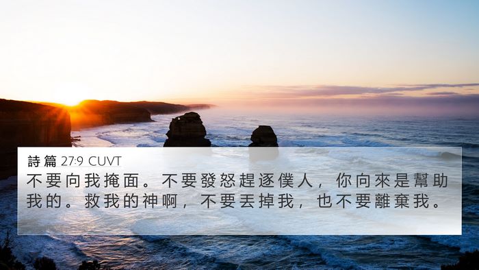 詩 篇 27:9 CUVT Bible Verse Image