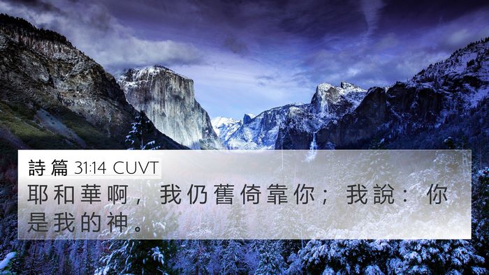 詩 篇 31:14 CUVT Bible Verse Image