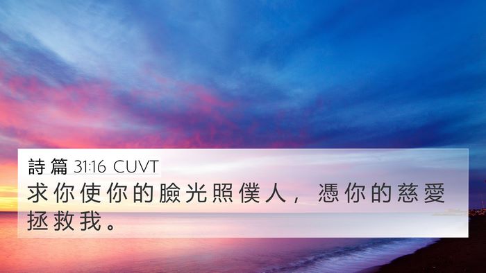 詩 篇 31:16 CUVT Bible Verse Image