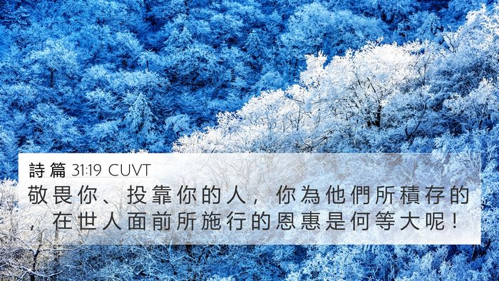 詩 篇 31:19 CUVT Bible Verse Image