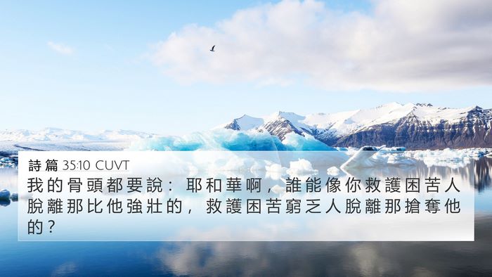 詩 篇 35:10 CUVT Bible Verse Image
